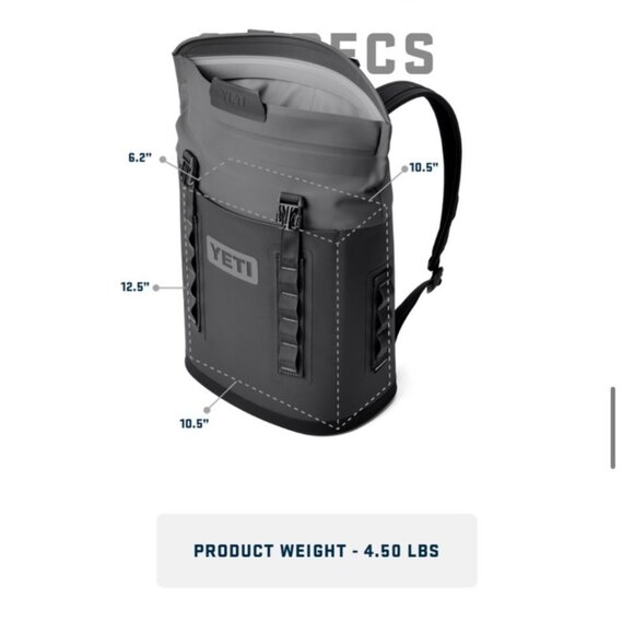 Yeti Hopper M12 Backpack Cooler With Leakproof Insulation & Magshield Access - Picture 8 of 12